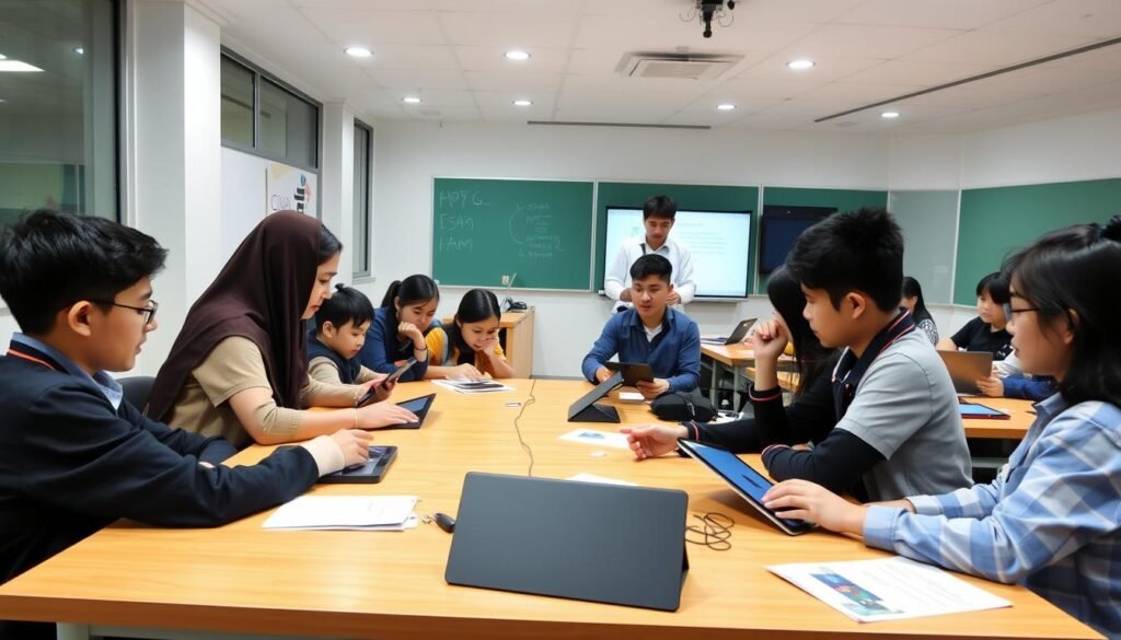 Program E-learning sinergis di sekolah menengah di Indonesia