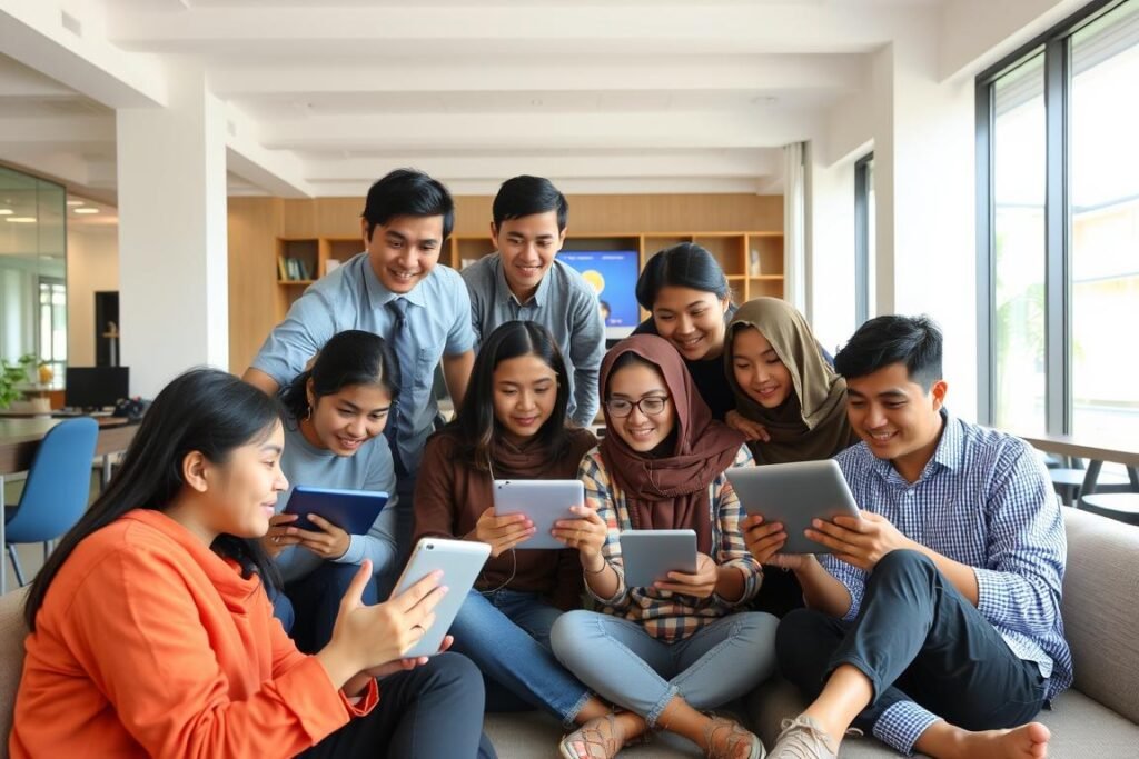Siswa mengikuti kursus virtual adaptif