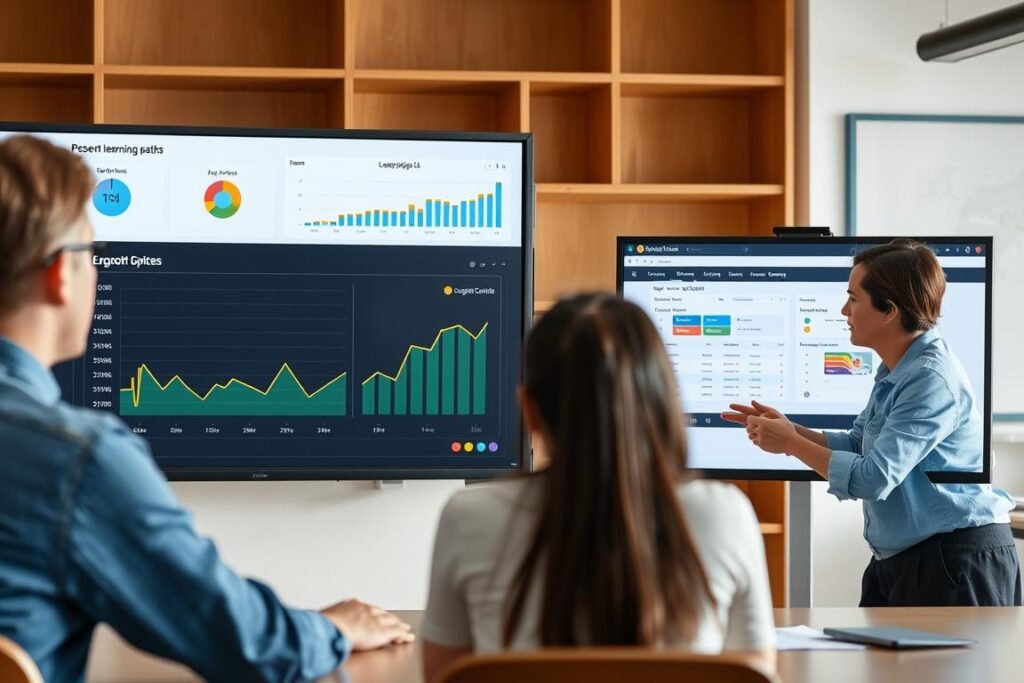 Visualisasi personalisasi pembelajaran dalam E-learning sinergis dengan data analitik dan interaksi guru